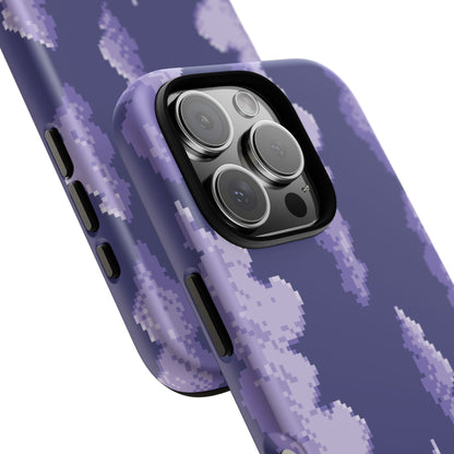 Lilac Pixel Cloud Tough Phone Case for Apple