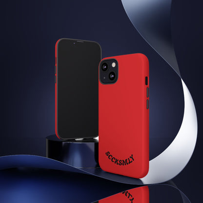 SOLID Screaming Red Tough Case for Apple
