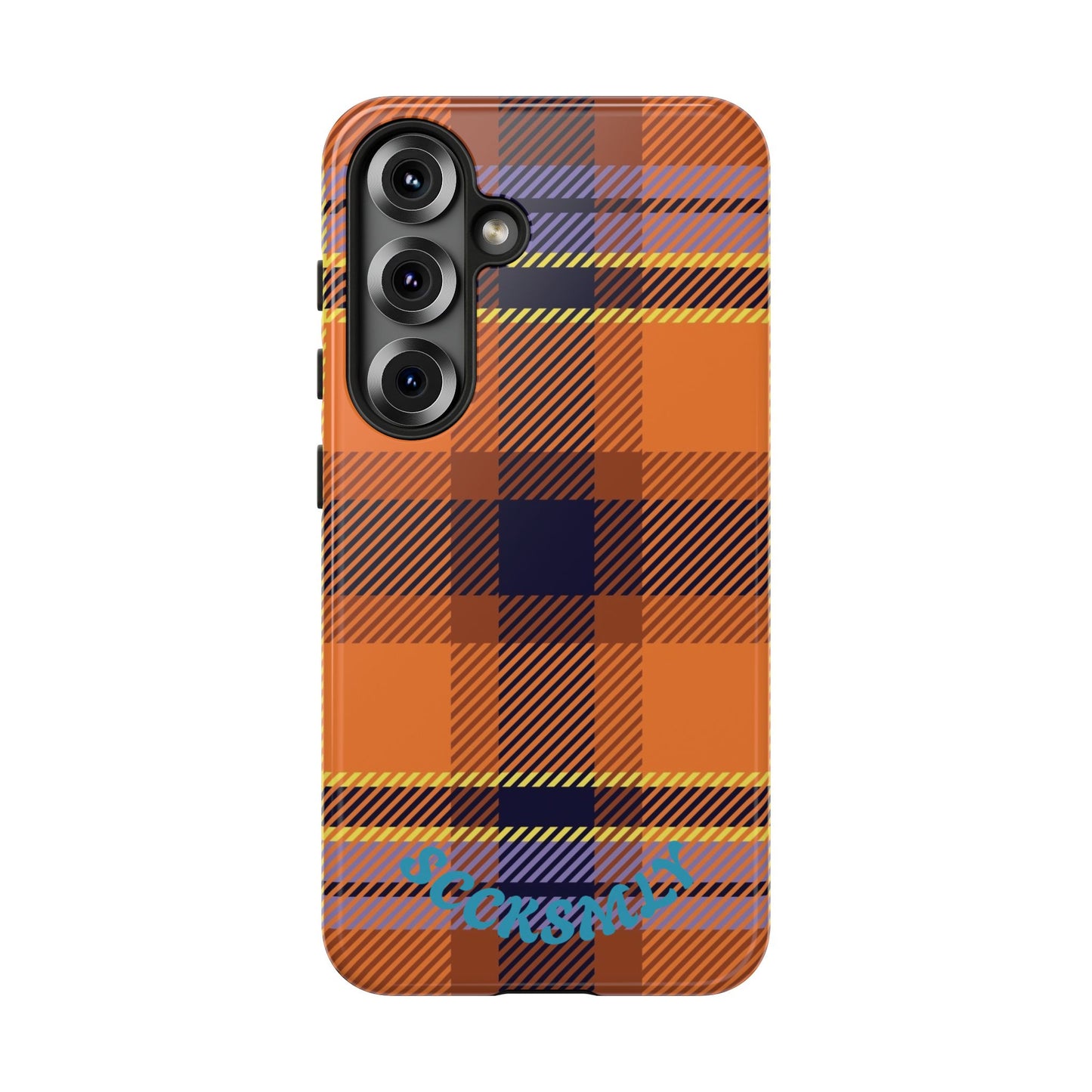 Orange Sickle Plaid Phone Case for Samsung