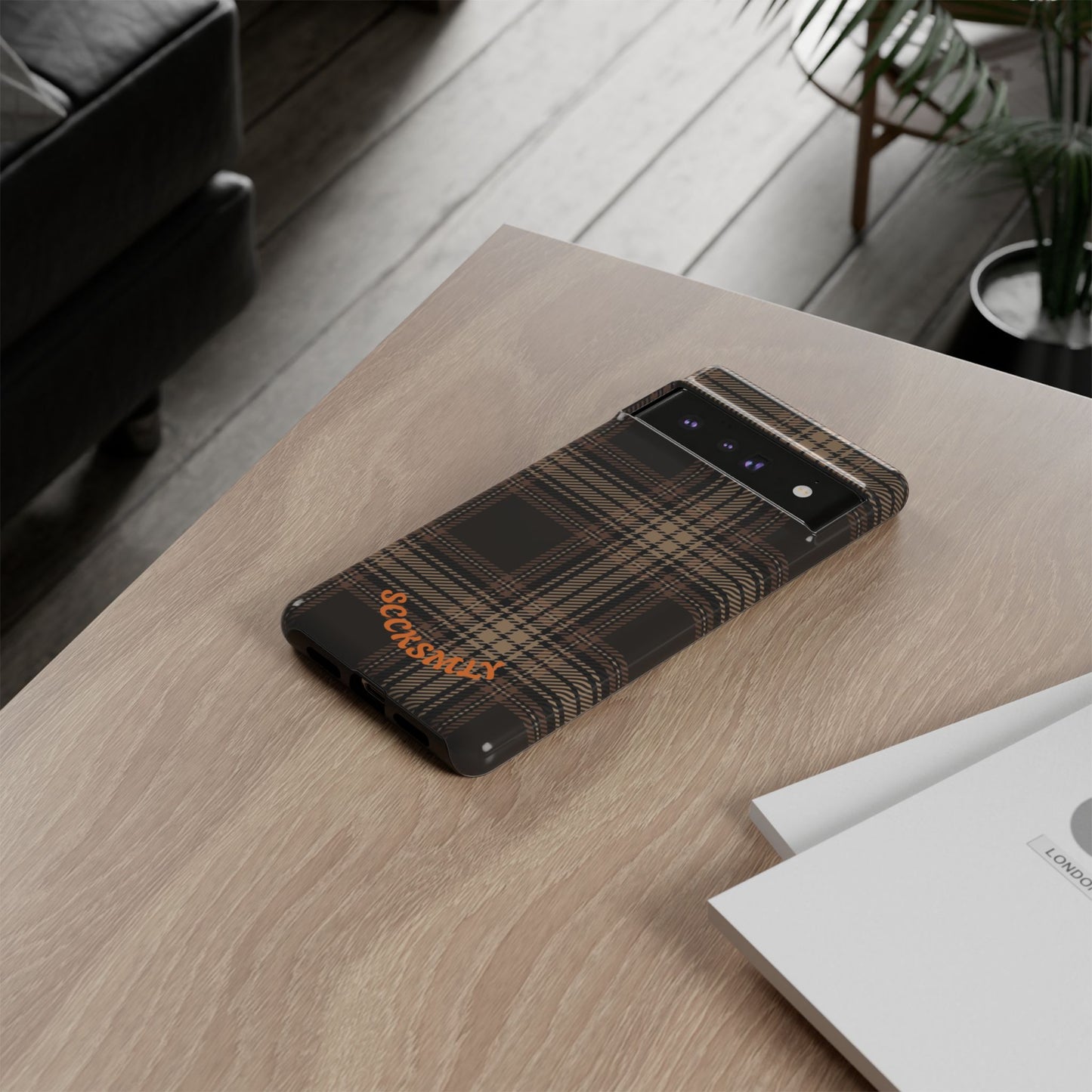 Brown Bread Plaid Tough Phone Case for Google Pixel