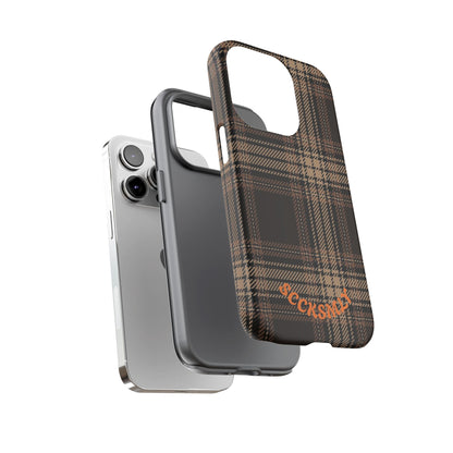 Brown Bread Plaid Tough Phone Case for Apple