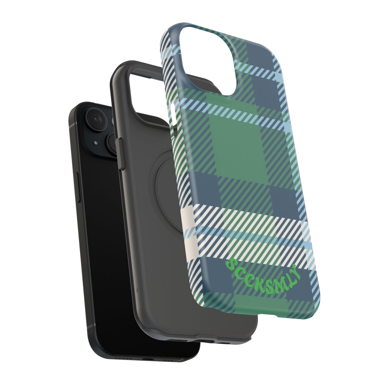 Earth and Sky Plaid Phone Case for Apple