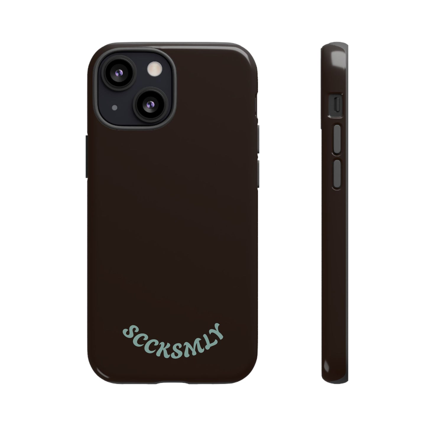 SOLID Espresso Mint Tough Phone Case for Apple