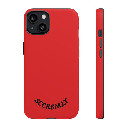 SOLID Screaming Red Tough Case for Apple