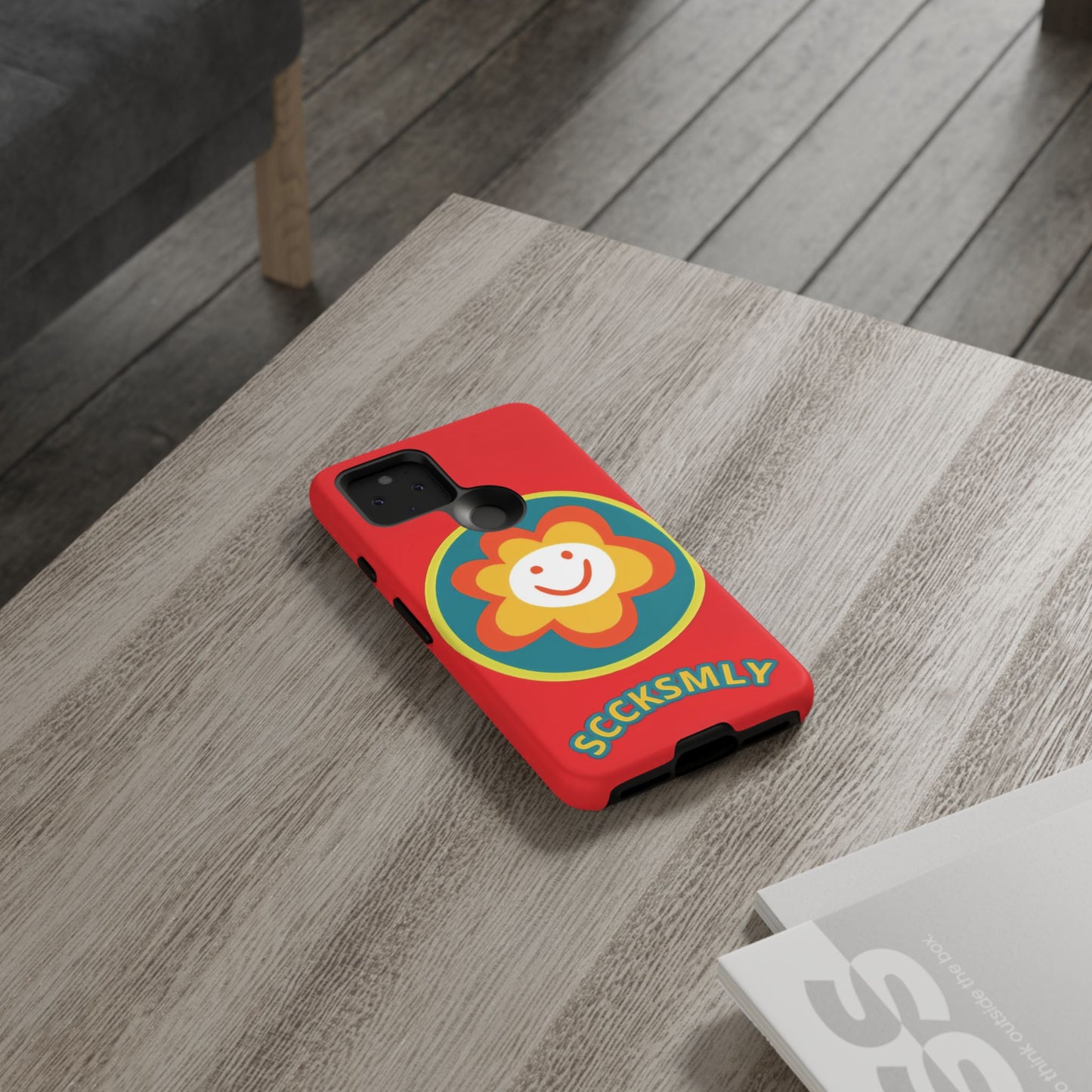 Red "SUNSHINE SMILE" Tough Phone Case for Google Pixel