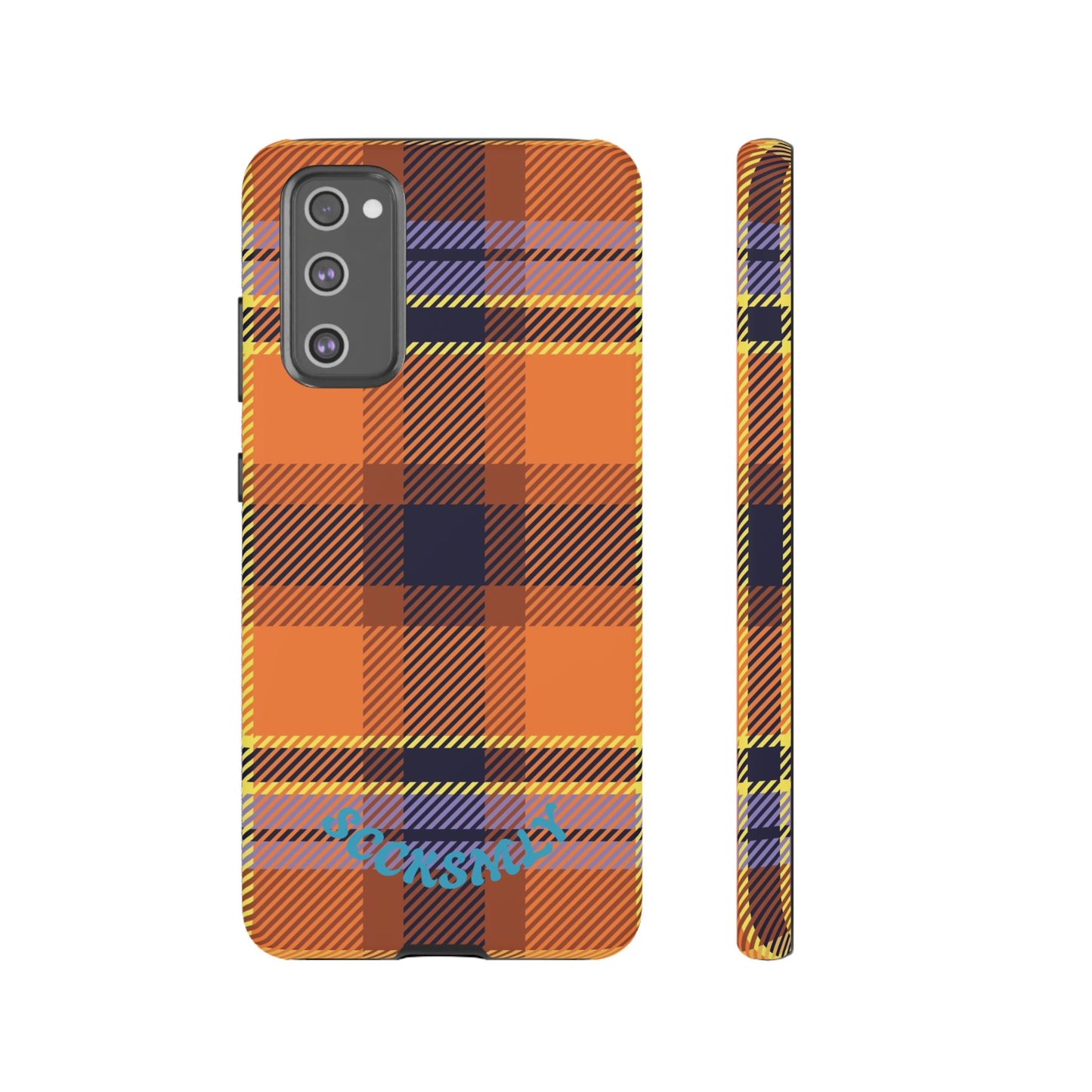 Orange Sickle Plaid Phone Case for Samsung