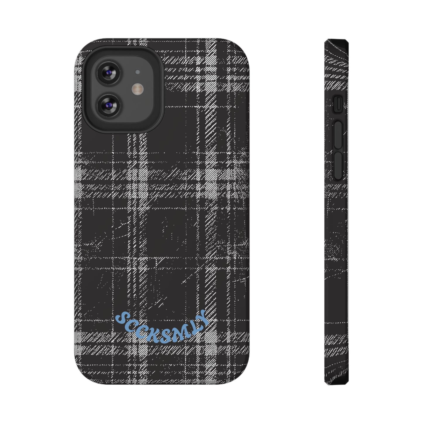 Smoky Grungy Plaid Phone Case for Apple