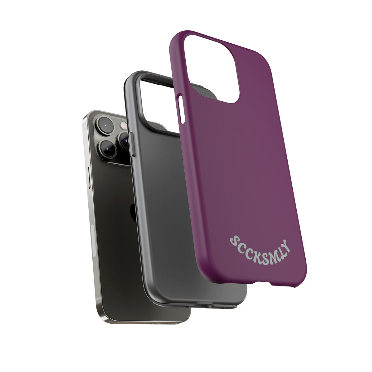 SOLID Amethyst Matte Tough Phone Case for Apple