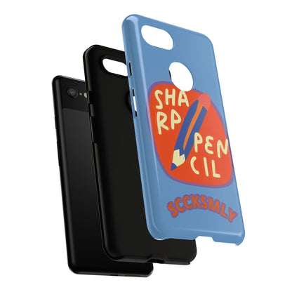 Blue "SHARPEN PENCIL" Tough Phone Case for Google Pixel