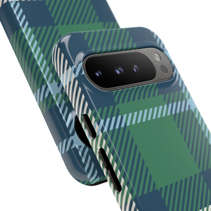 Earth and Sky Plaid Tough Phone Case for Google Pixel
