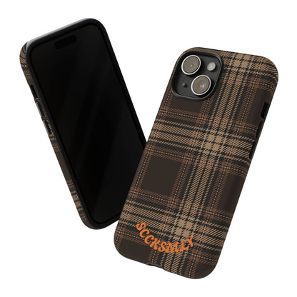 Brown Bread Plaid Tough Phone Case for Apple