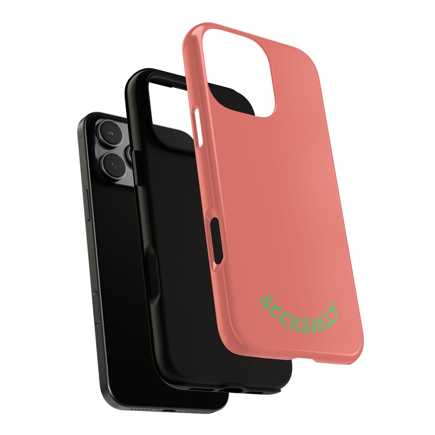 SOLID Guava Melon Wave Tough Phone Case for Apple
