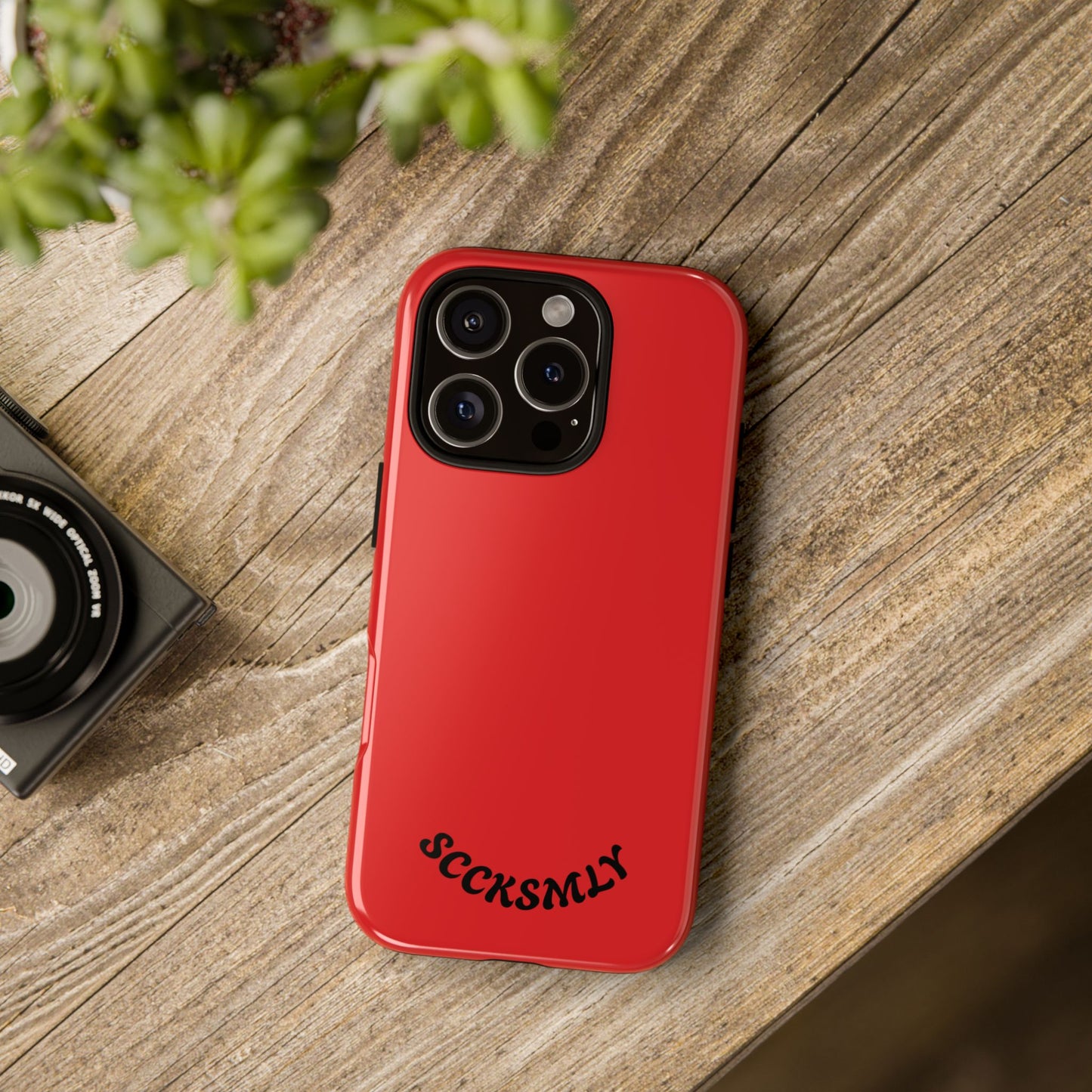 SOLID Screaming Red Tough Case for Apple