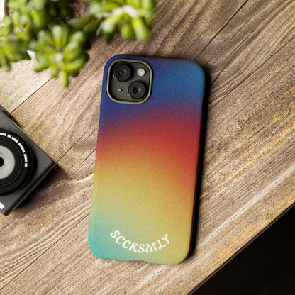 Faded Sunset Aura Tough Phone Case for Apple