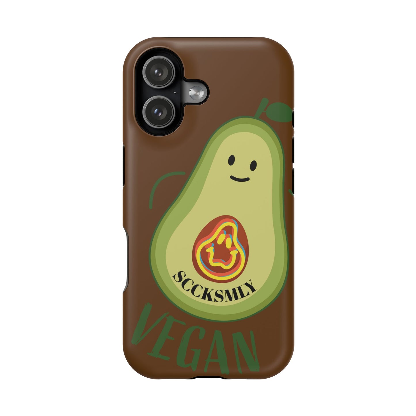 Playful Vegan Avocado Tough Phone Case Apple