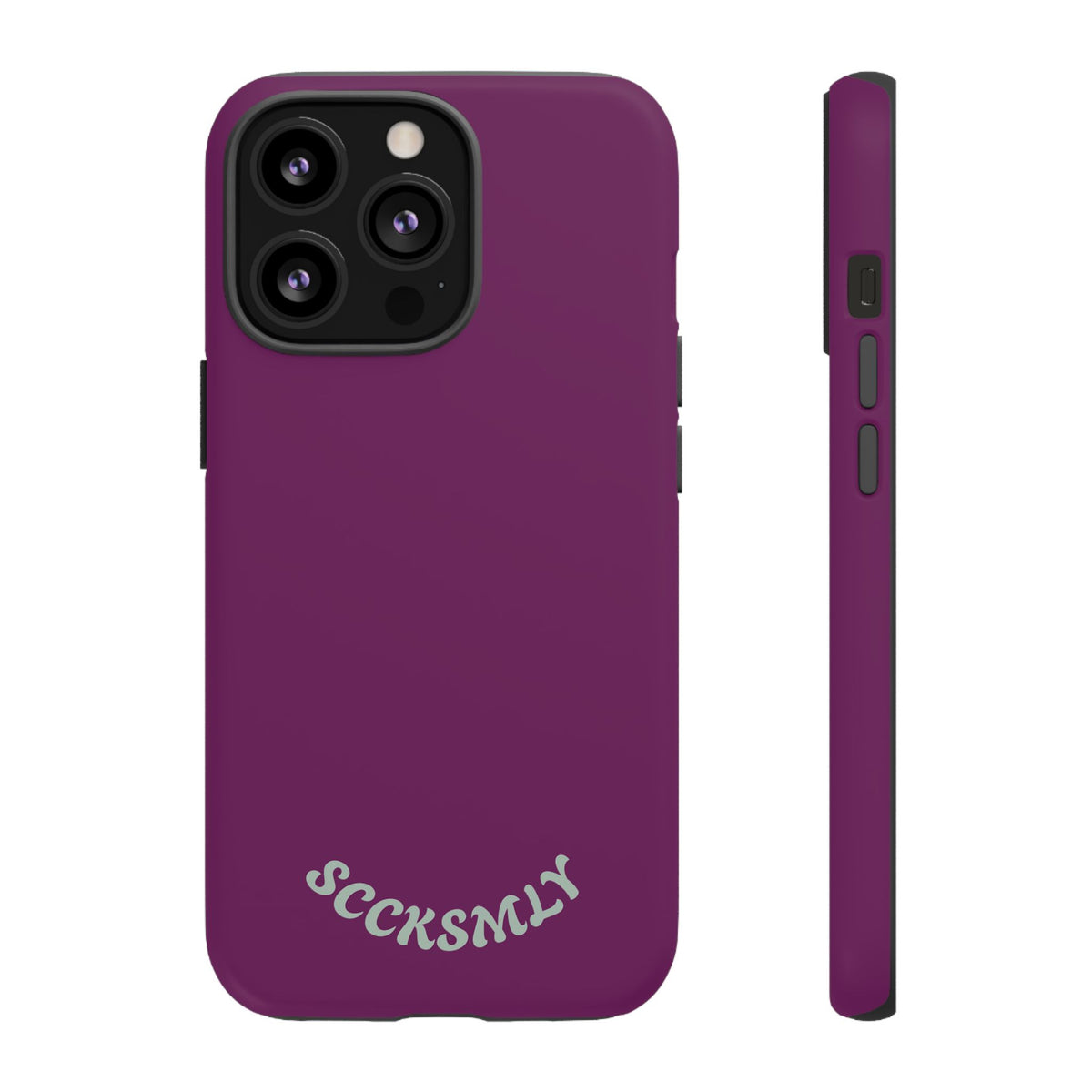 SOLID Amethyst Matte Tough Phone Case for Apple