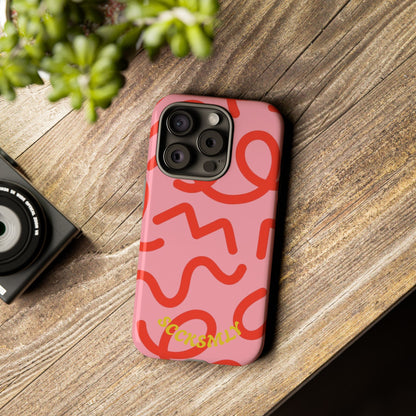 Red Candy Swirls Tough Case for Apple
