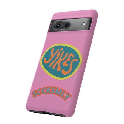 Pink "YIKES" Tough Phone Case for Google Pixel