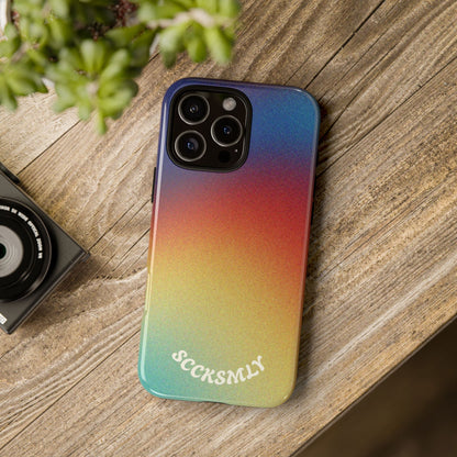 Faded Sunset Aura Tough Phone Case for Apple