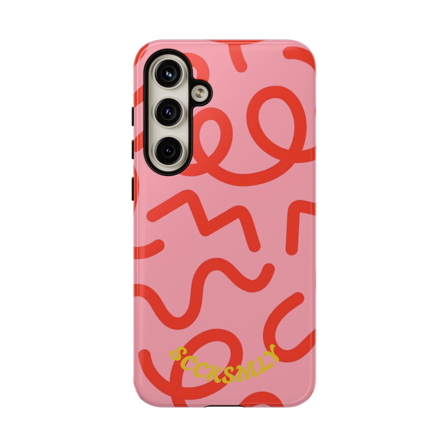 Red Candy Swirls Tough Phone Case for Samsung