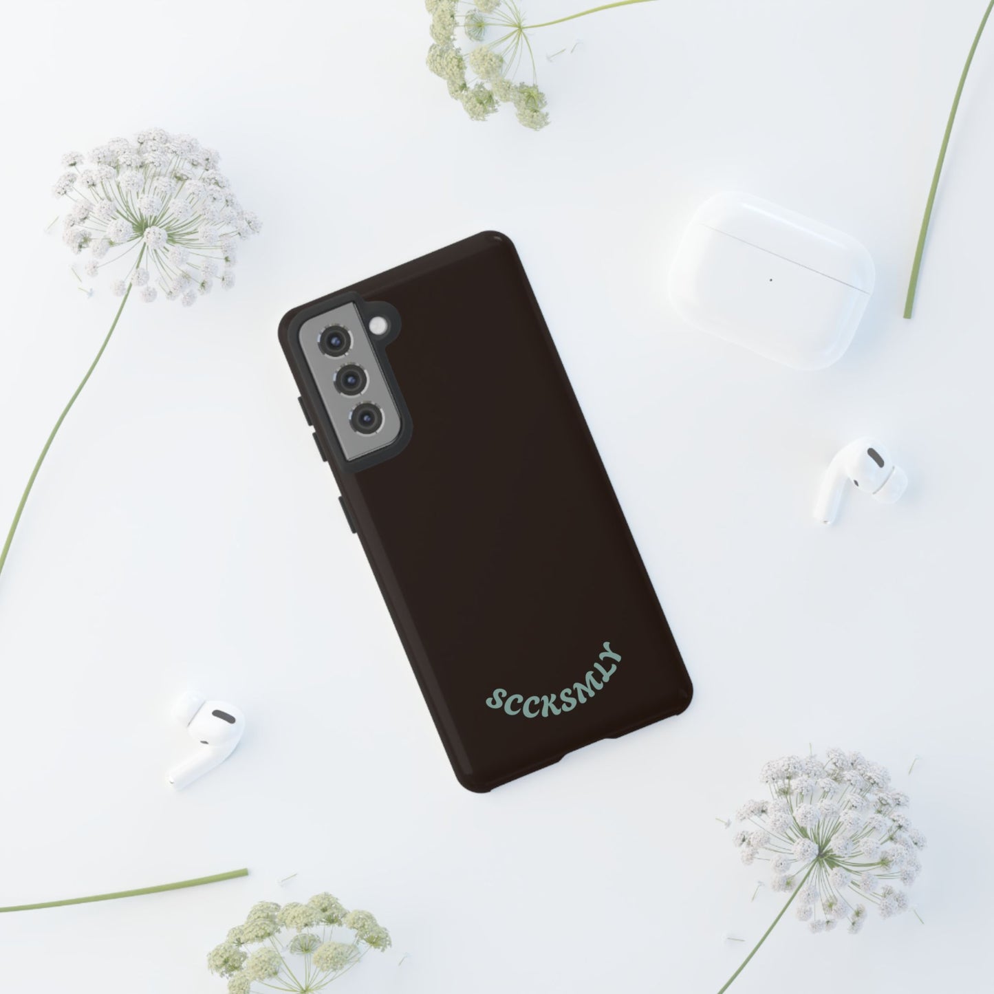 SOLID Espresso Mint Tough Phone Case for Samsung