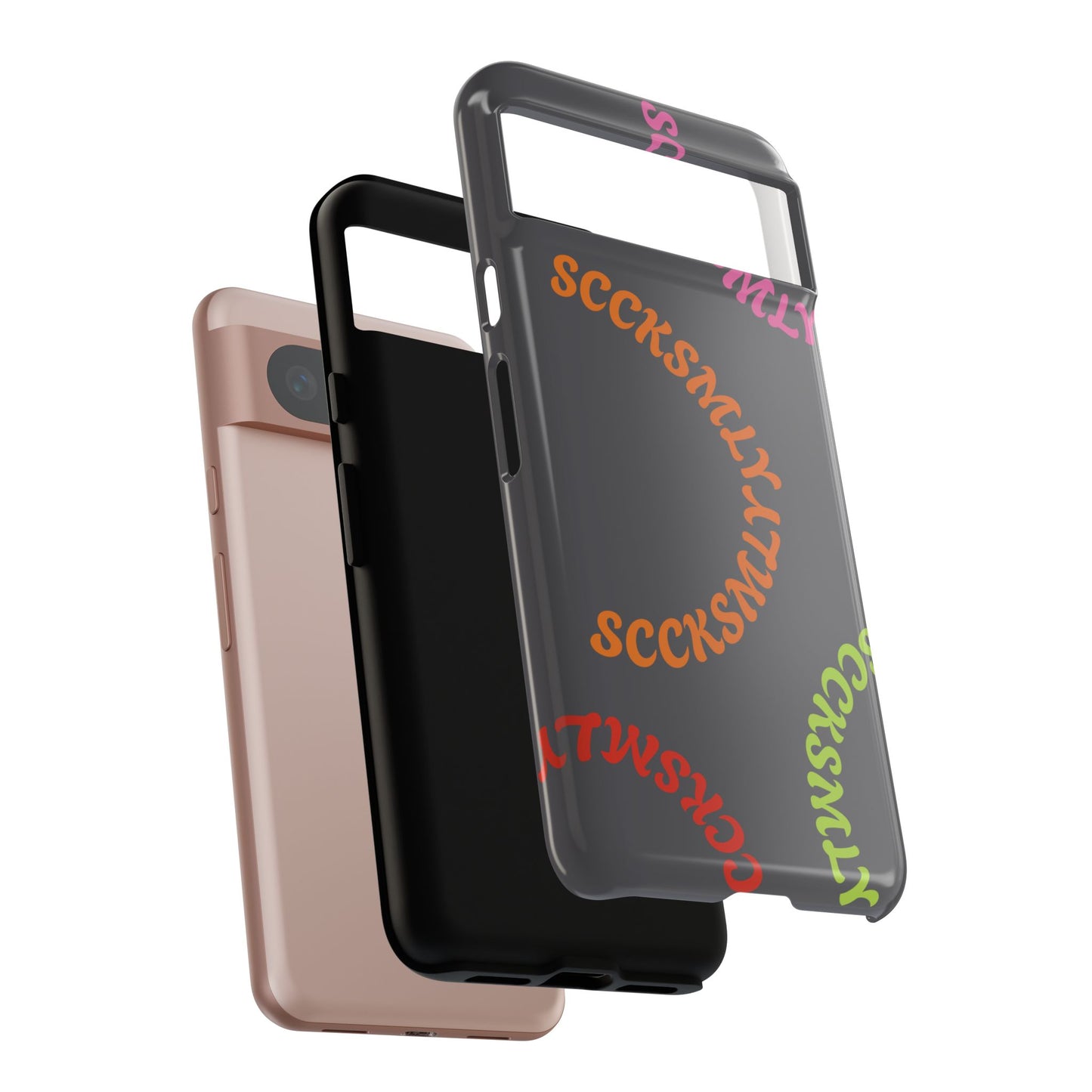 Y2K Wavy Script Tough Case for Google Pixel- Gray
