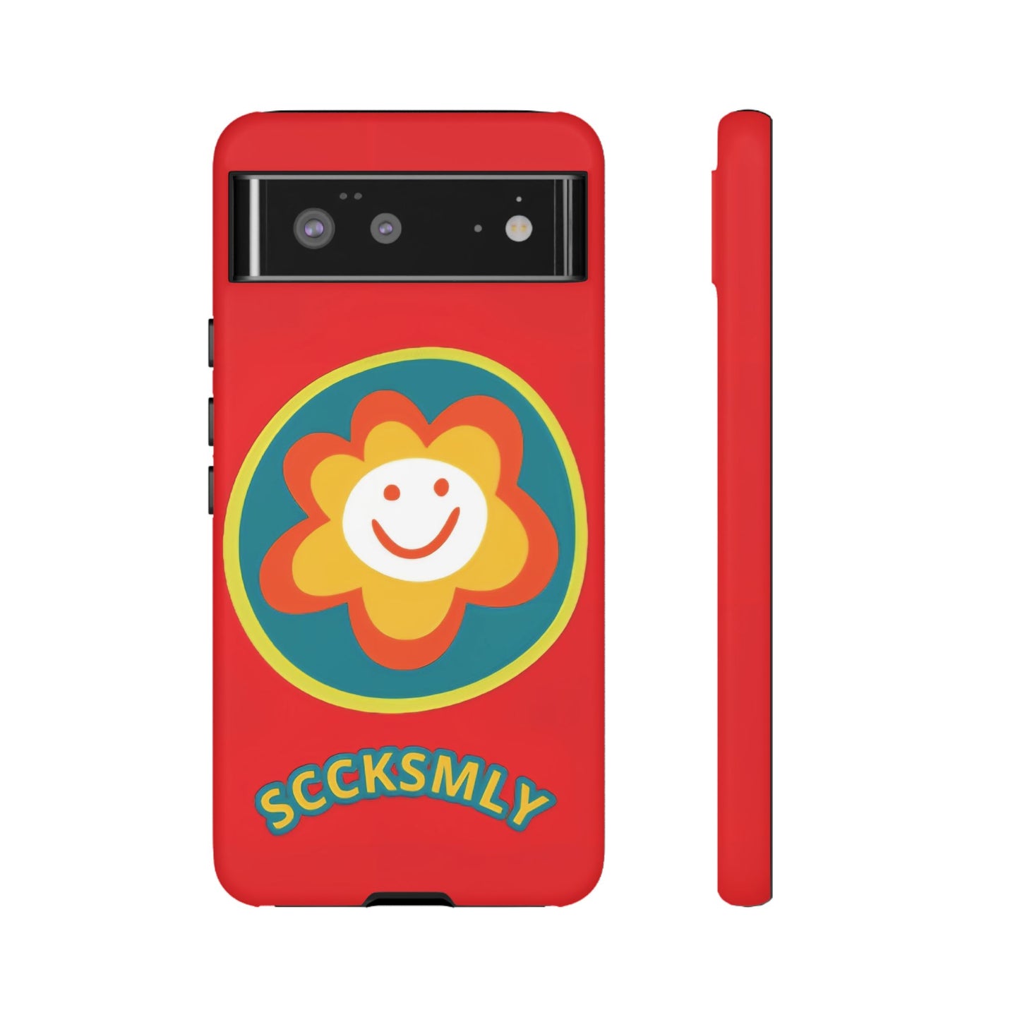 Red "SUNSHINE SMILE" Tough Phone Case for Google Pixel