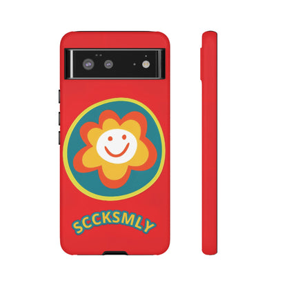 Red "SUNSHINE SMILE" Tough Phone Case for Google Pixel
