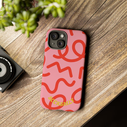 Red Candy Swirls Tough Case for Apple