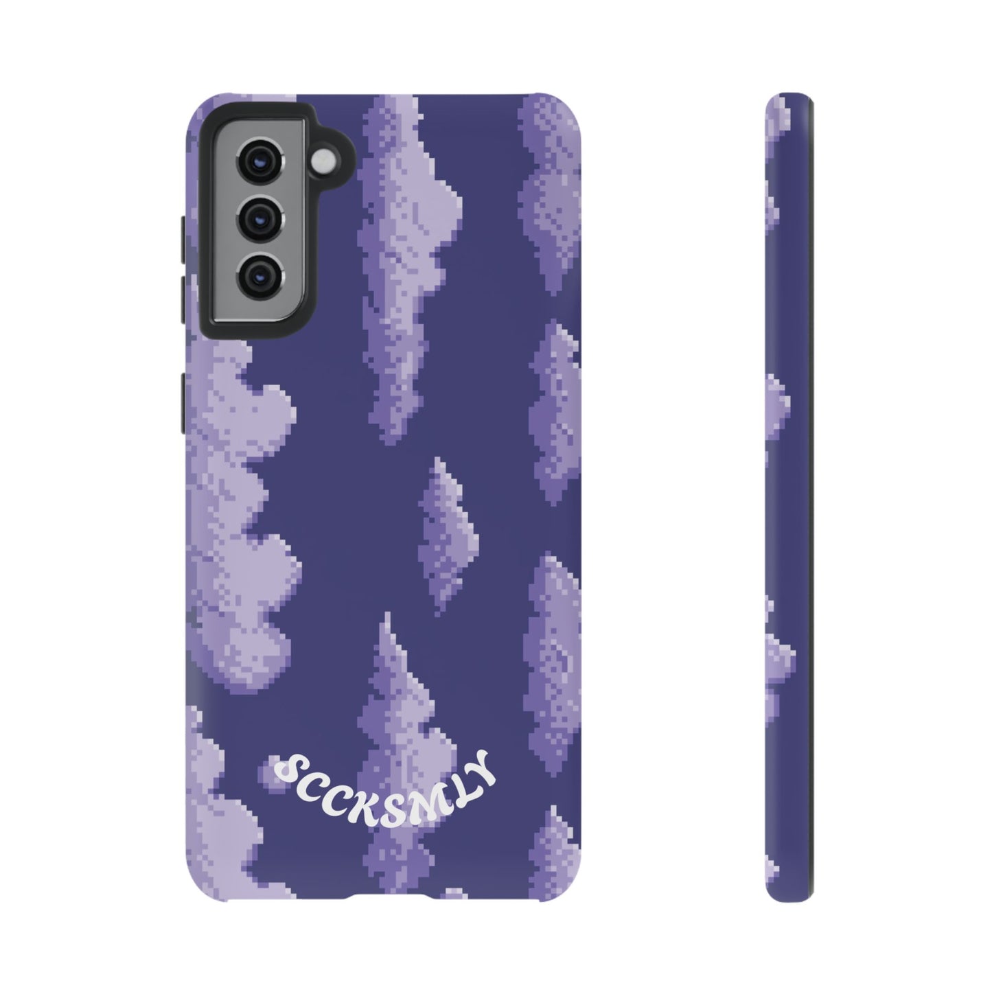 Lilac Pixel Cloud Tough Phone Case for Samsung