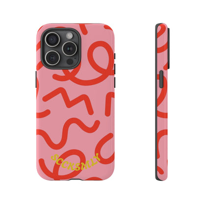 Red Candy Swirls Tough Case for Apple