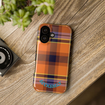Orange Sickle Plaid  Phone Case for Apple