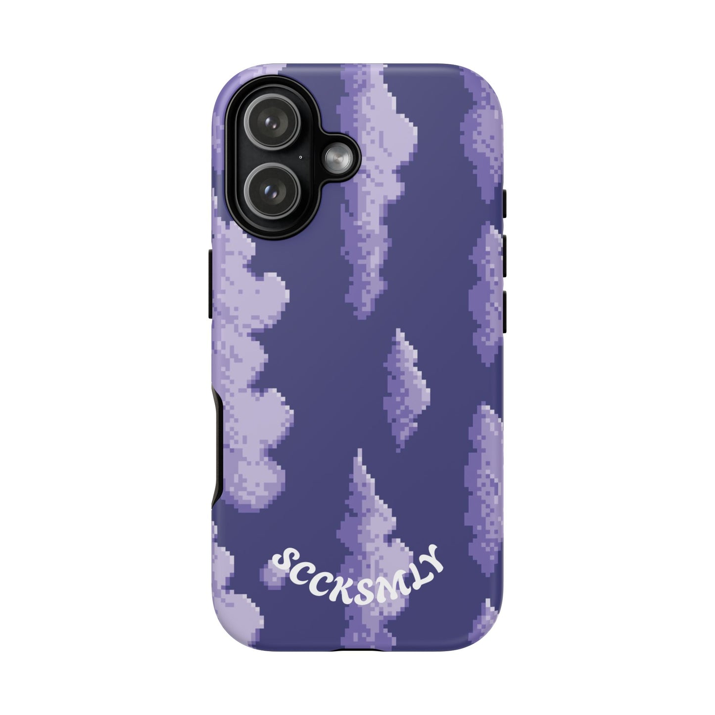 Lilac Pixel Cloud Tough Phone Case for Apple