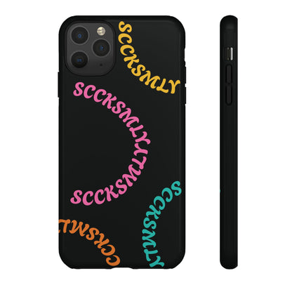 Y2K Wavy Script Tough Case for Apple- Black