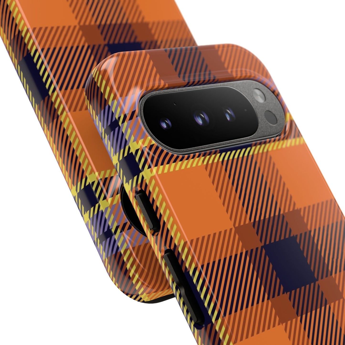 Orange Sickle Plaid Phone Case for Google Pixel