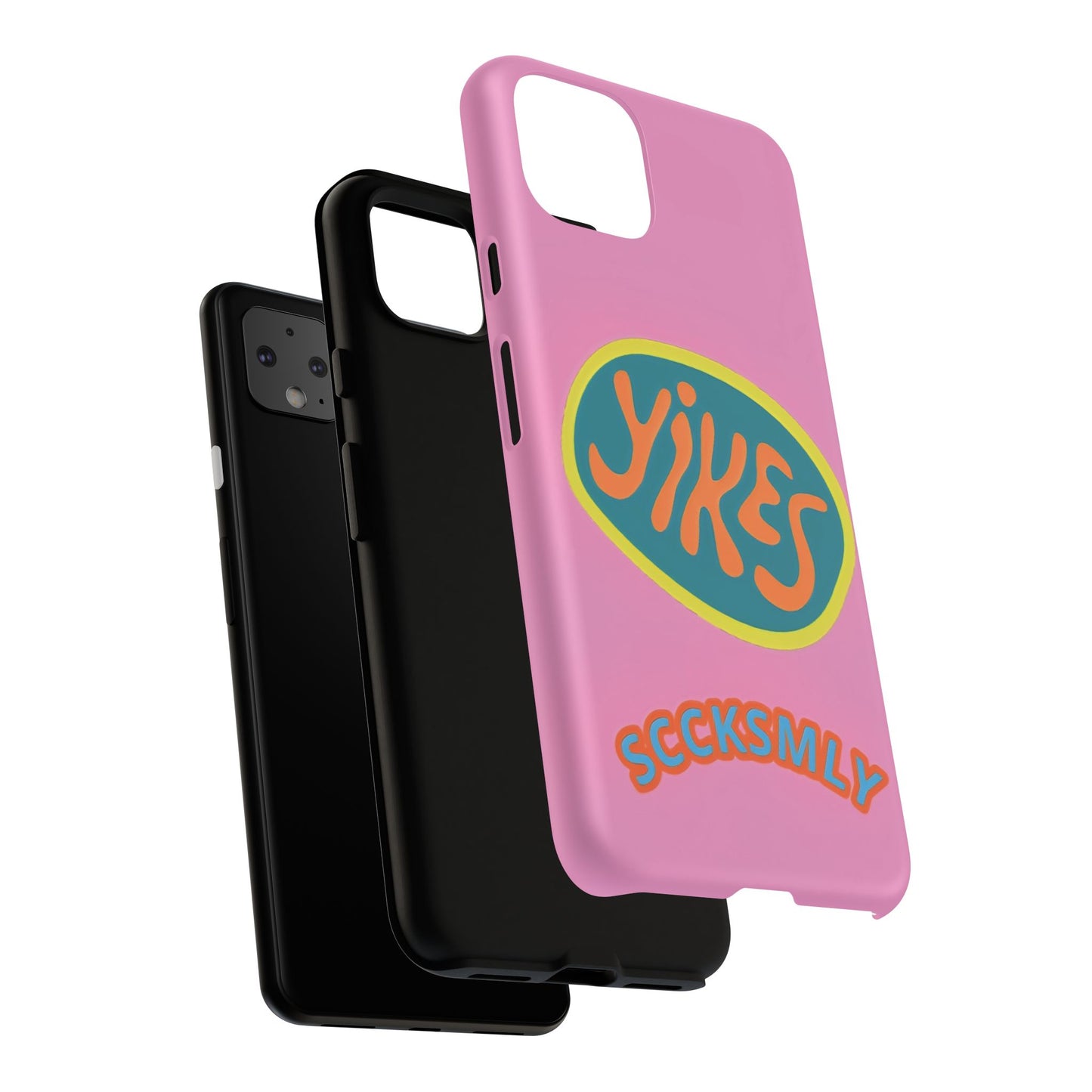 Pink "YIKES" Tough Phone Case for Google Pixel