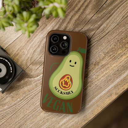 Playful Vegan Avocado Tough Phone Case Apple