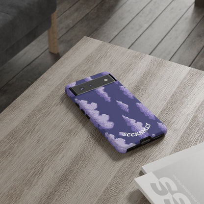 Lilac Pixel Cloud Tough Phone Case for Google Pixel