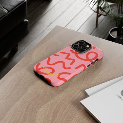Red Candy Swirls Tough Case for Apple