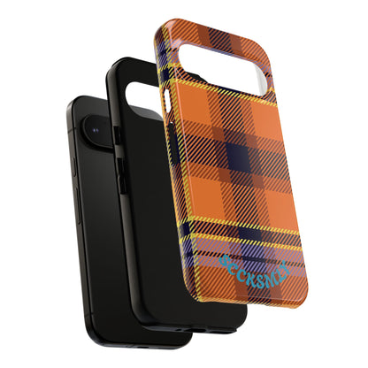 Orange Sickle Plaid Phone Case for Google Pixel