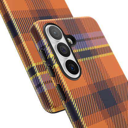 Orange Sickle Plaid Phone Case for Samsung