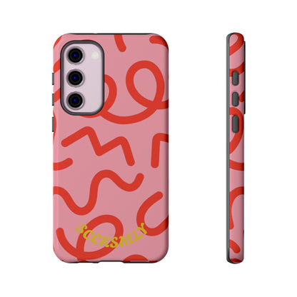 Red Candy Swirls Tough Phone Case for Samsung