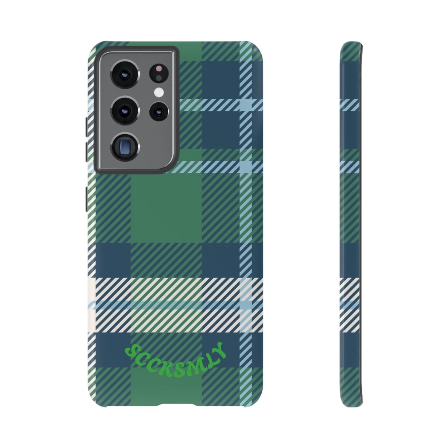 Earth and Sky Plaid Tough Phone Case for Samsung