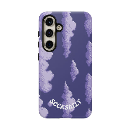 Lilac Pixel Cloud Tough Phone Case for Samsung