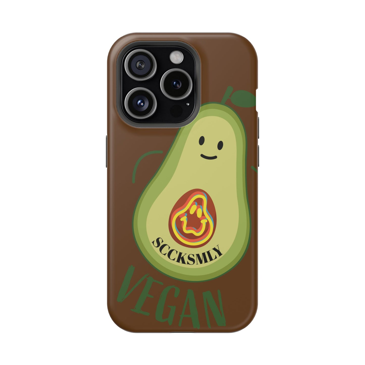 "IOS or Apple" Playful Vegan Avocado Phone Case - Tough, Durable Protection with a Fun Design