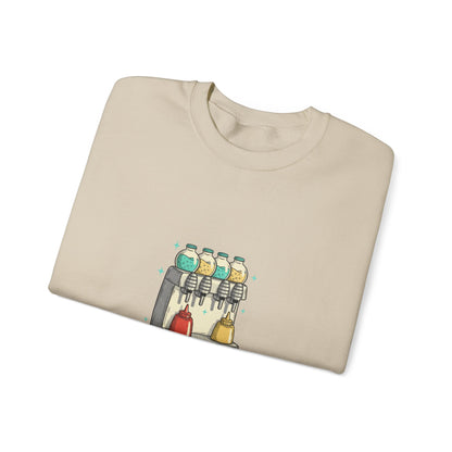 Soda Fountain Dispenser Sweatshirt | retro diner shirt, pantry label art