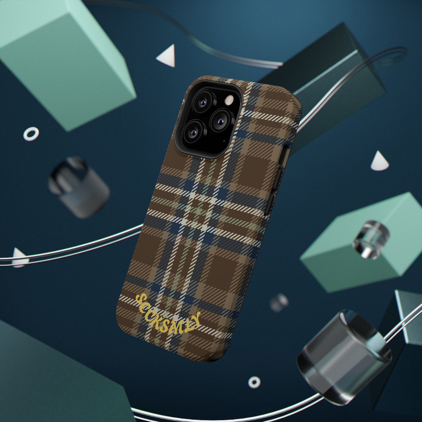 Earth and Sky Plaid Phone Case for Apple