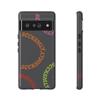 Y2K Wavy Script Tough Case for Google Pixel- Gray