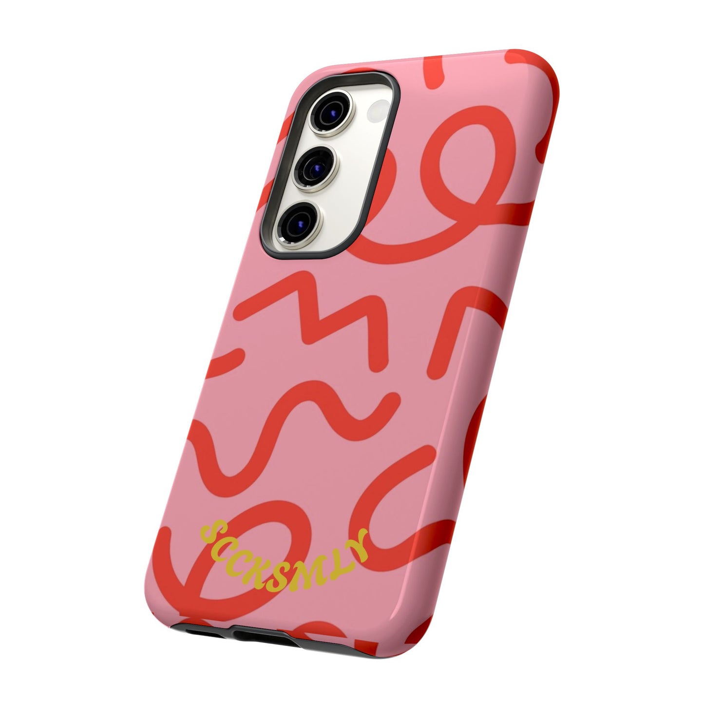 Red Candy Swirls Tough Phone Case for Samsung