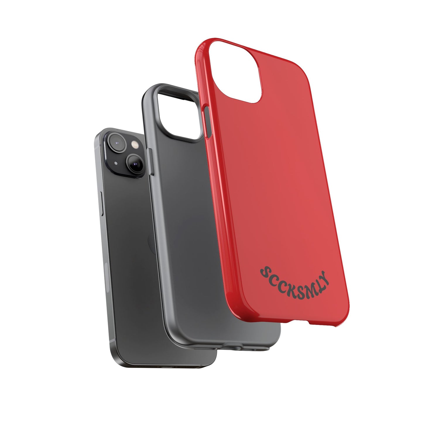 SOLID Screaming Red Tough Case for Apple